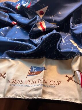 Vintage Louis Vuitton Cup San Diego 1992/95 Silk Scarf -Rare - Collector Piece